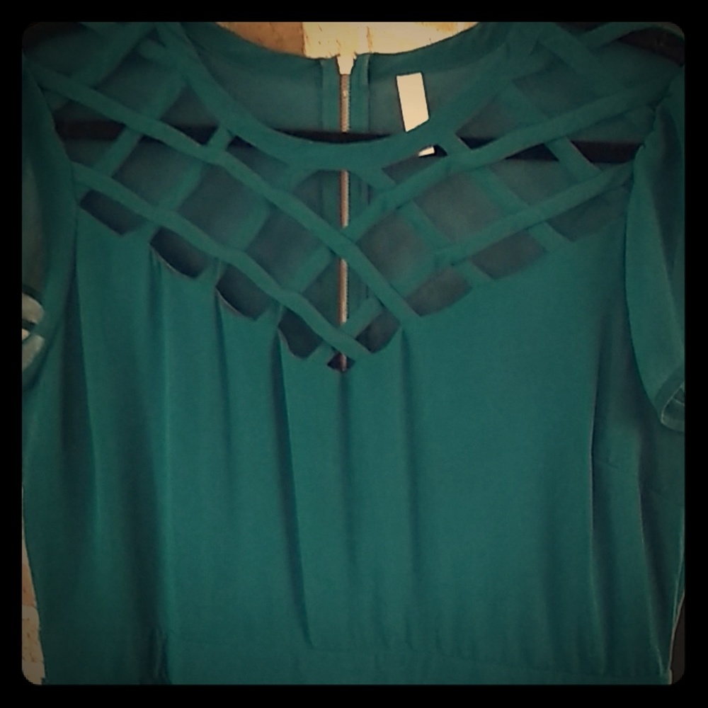 Xhilaration Size Large Lattice-Front Dress